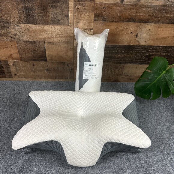 Ergonomic memory foam cooling pillow for side/back/belly sleepers! NWT